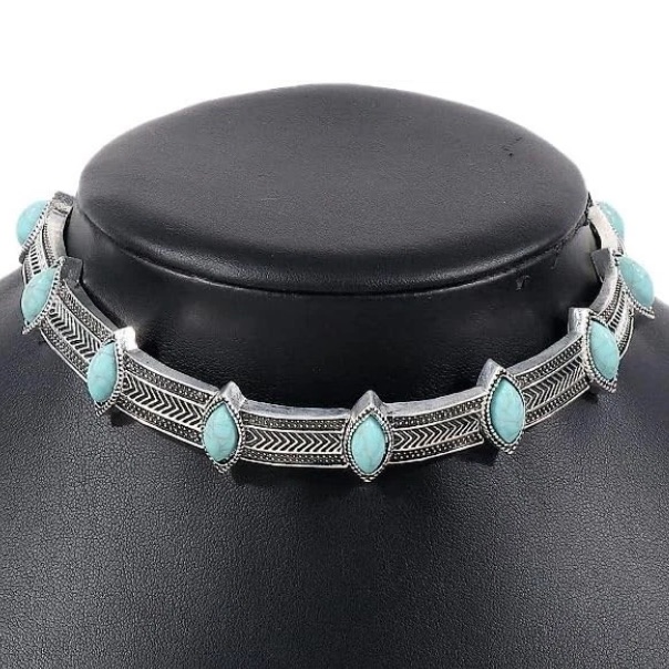 Western Choker Necklaces For Vintage Western Turquoise Choker Necklace Bohemi